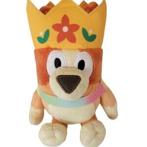 Bluey Princess Plush Toy 7" Just Play Rainbow Cape Crown Plushie Stuffie Dog